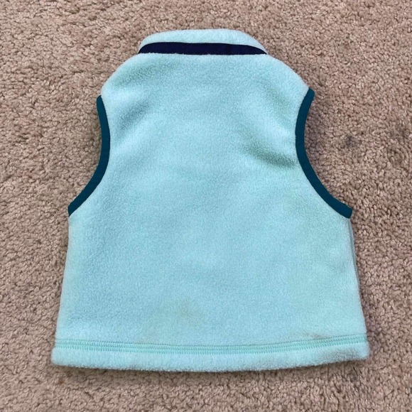 Patagonia Synchilla Baby Full Zip Size 3-6 Month light blue Fleece Vest - Picture 2 of 10